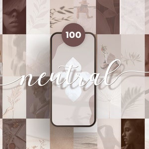Instagram Story Backgrounds in Neutral Colors. Canva IG Story Creator Templates. Digital iPhone Photos. Images for Social Media Branding