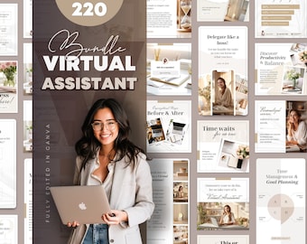 220 Virtual Assistant Canva Templates: Social Media Posts & Stories