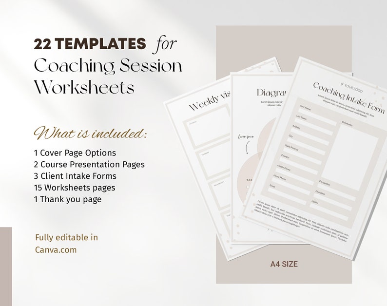 Life Coach Workbook Canva Templates Worksheets Goal Settings Etsy Life Coach Workbook Canva Templates Worksheets Goal Settings Etsy