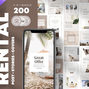 Airbnb Instagram Templates: Host Social Media Bundle (Canva Editable)
