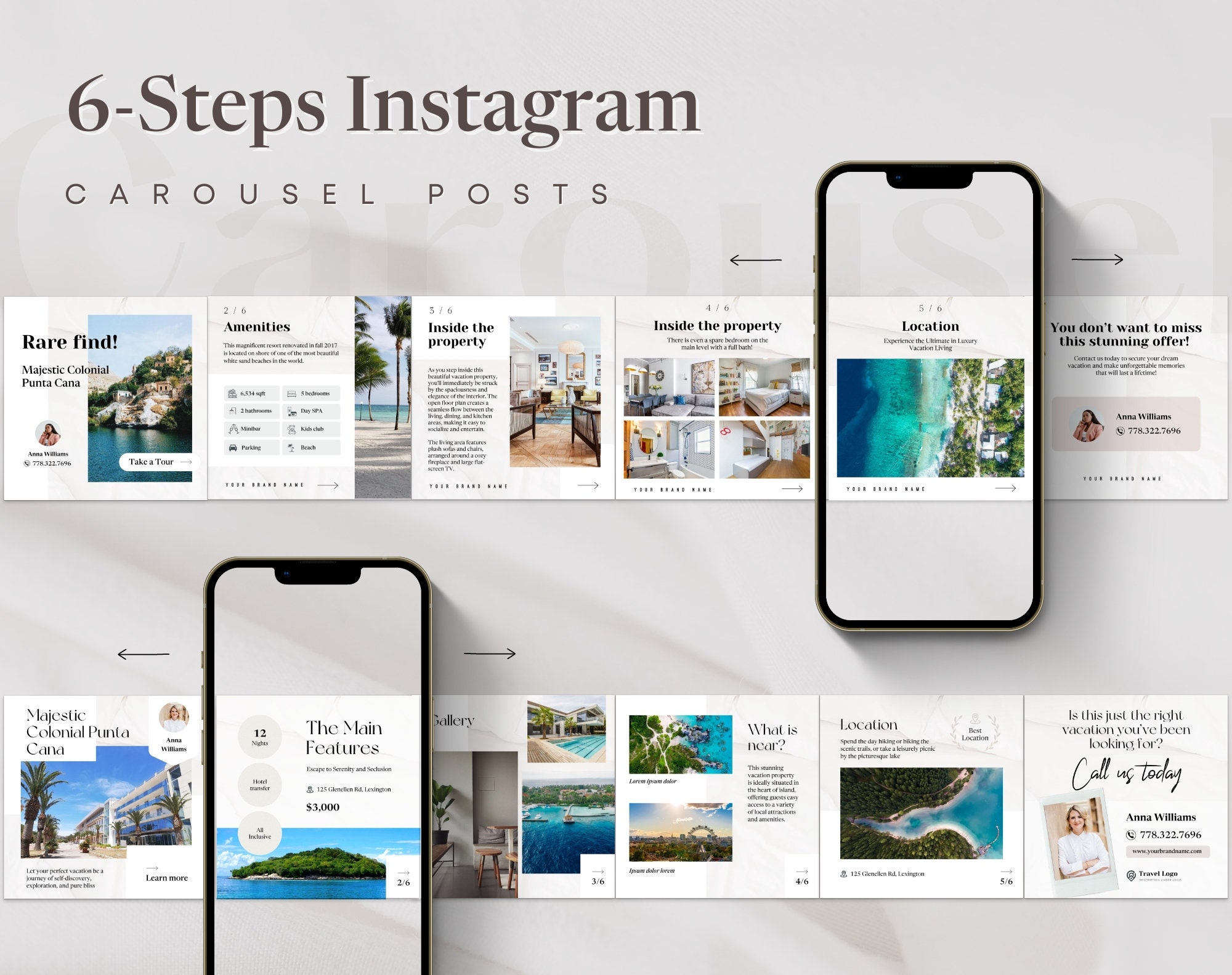 Travel Instagram Post Templates: 80 Canva Editable Designs - Etsy
