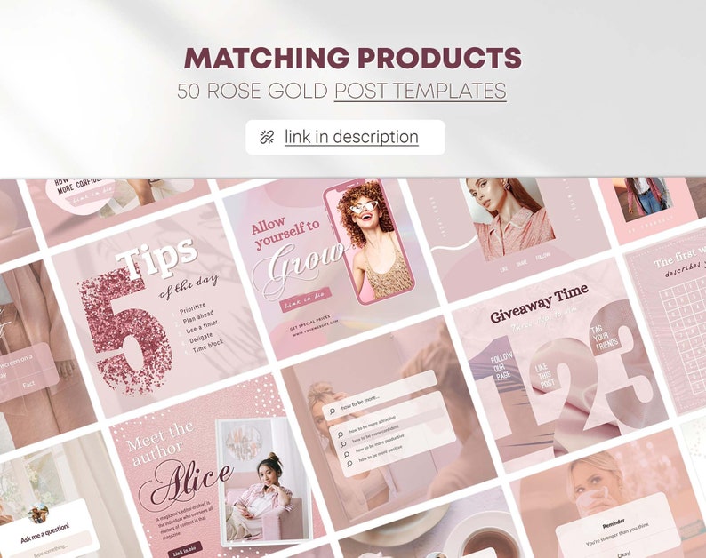Pink Instagram Carousel Post Canva Templates: Beauty & Fashion (Digital Download) image 9