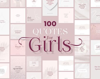 Blush Pink Instagram Quote Templates: 100 Pastel Post & Story Designs (Canva)
