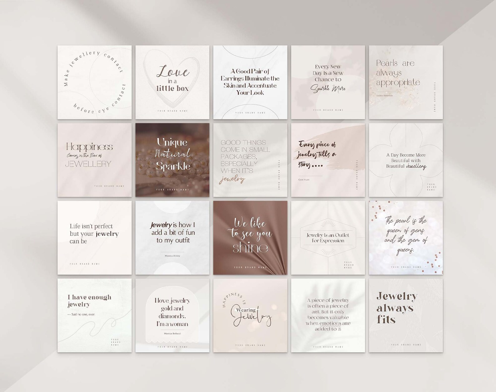 Jewelry Quotes Instagram Post Templates Canva. Inspiration Etsy