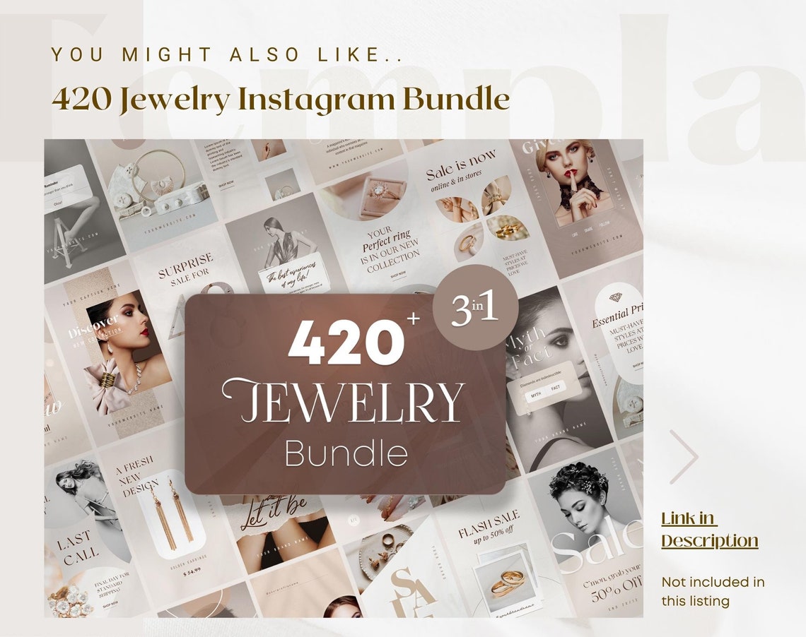 Jewelry Line Sheet Template Product Catalogue. Jewellery Etsy