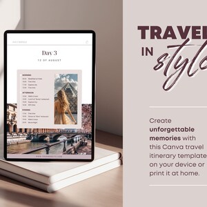 Paris Itinerary Travel DIY Planner Template. Aesthetic Weekend Tour ...