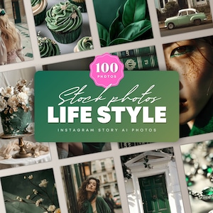 Fotos de historias de redes sociales de estilo de vida verde esmeralda. Imágenes del estado de ánimo de Jade del feed de Instagram. Moda Menta, Belleza Estética. Marca femenina Sage