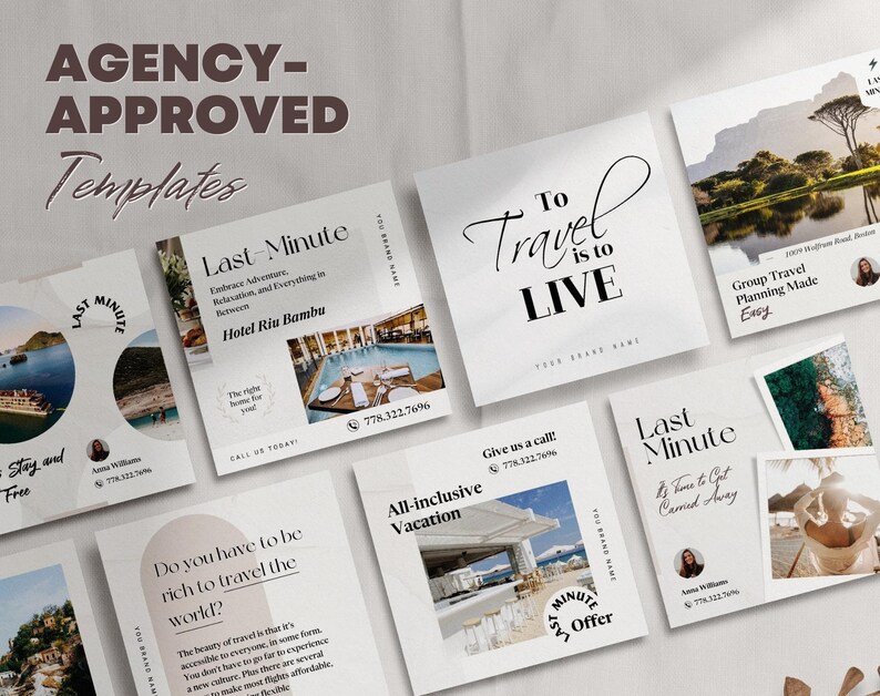 Travel Instagram Post Templates: 80 Canva Editable Designs - Etsy