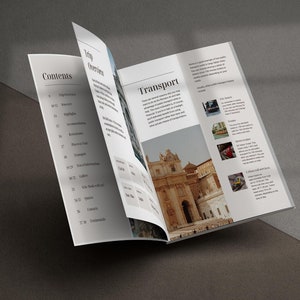 Travel Itinerary Ebook Template Editable in Canva. Trip Brochure Lead magnet for Travel Agency and Agent. Neutral Color Travel Magazine image 5