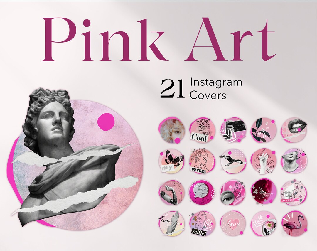Pink Collage Instagram Highlight Covers, Branding (digital Download - Etsy