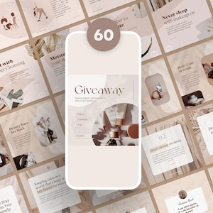 Neutral beige Karussell Insta Posts Canva Templates. Beauty Fashion Blogger ästhetische braun Instagram Feed. Bearbeitbares Boho feminines Business.