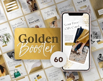 Plantillas doradas de Canva para historias de Instagram