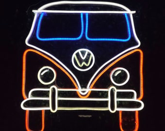 Volkswagen Beetle T2 Neon Sign - LED Wall Art | Classic VW Decor for Car Enthusiasts | Retro Automotive Neon Light / garage decor / car gift