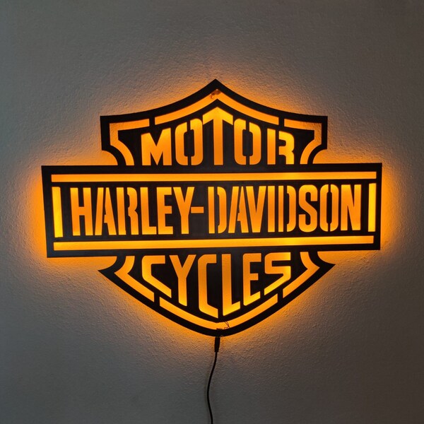 Giant Harley Davidson Motorcycle 2x8 Ft Garden Flag - Double-Sided Banner For Man Cave, Garage
