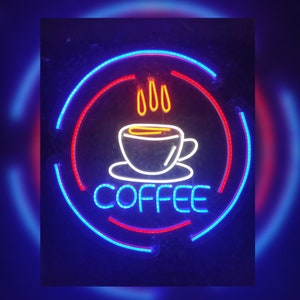 Coffee Neon Sign – Modern Coffee Bar Decoration | Perfect for Home, Café, and Weddings / coffee lover gift / cappuccino wall art / cup decor