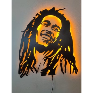 Bob Marley Wall Art , Led Sign , bob marley gift