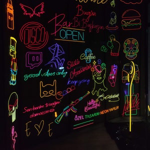 Aangepaste neonreclame ledlicht, neonreclame bar, aangepaste naam neonreclame, aangepaste geschenken, gepersonaliseerde neonreclame, handgemaakte wandkleden
