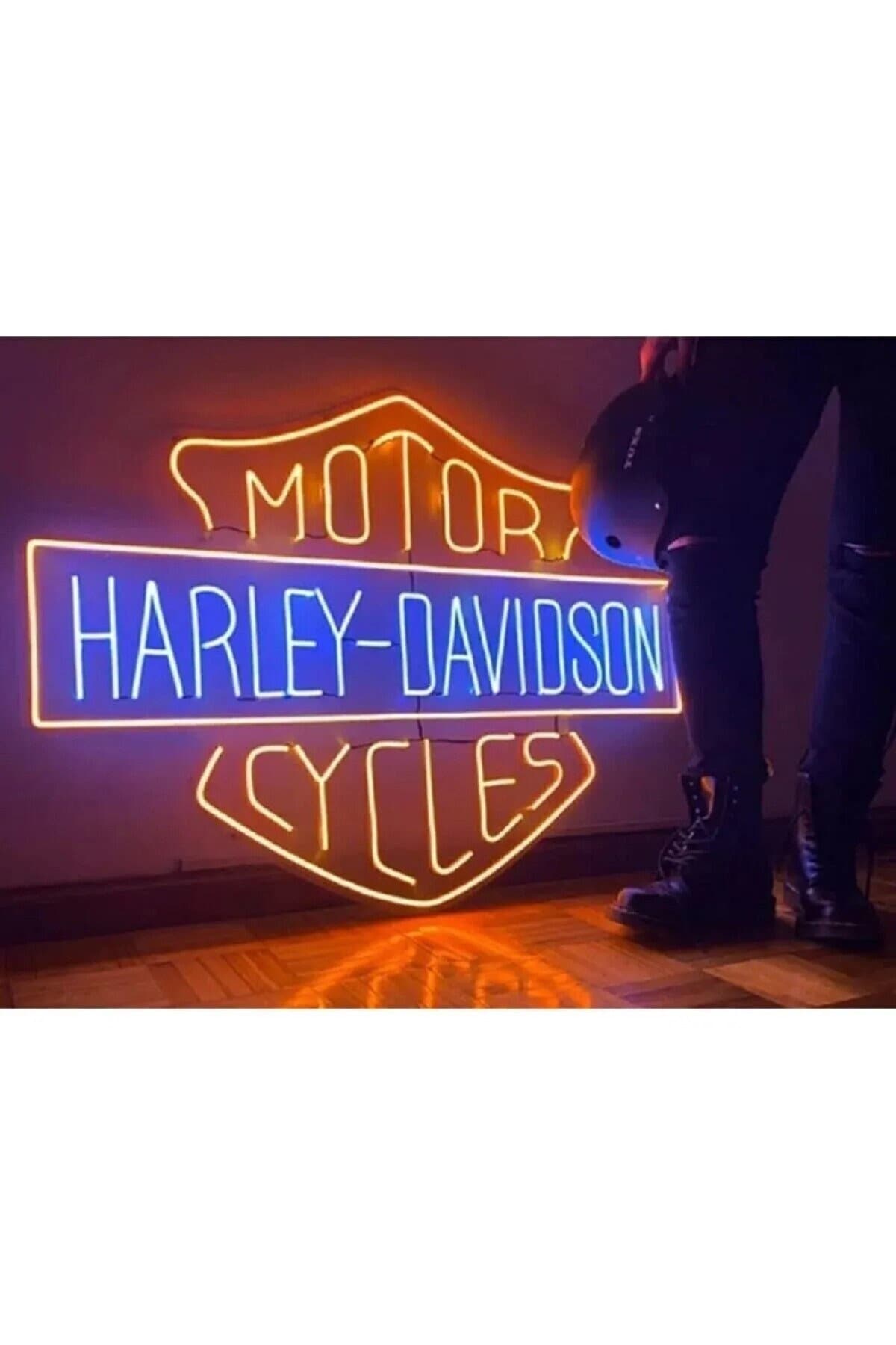 Harley Davidson Neon Led Wall Art / davidson gifts / motorcycle club decor / motorcycle led wall art / biker neon sign / biker gift