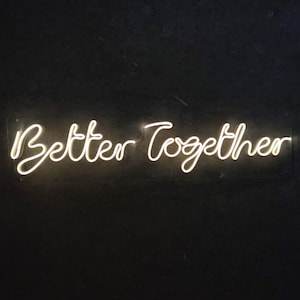 Wedding Sign Better Together Neon Sign - Romantic LED Light for Weddings | Elegant Customizable Decor for Couples