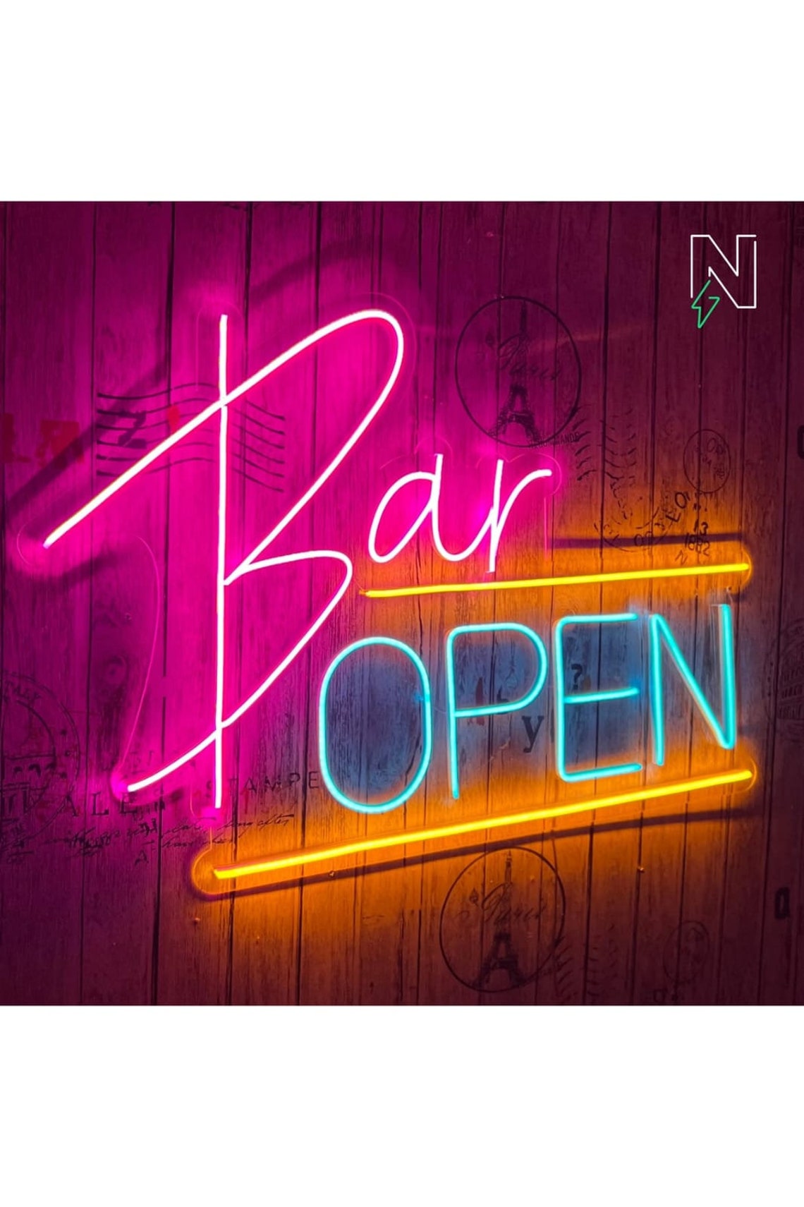 Bar Open Led Neon Sign , Open Sign for Bar , Bar Wall Art , Bar Led ...
