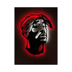 Tupac Shakur Thug Life rap hip hop Decorazione da parete in legno, Decorazione per la casa, arte da parete tupac, arredamento tupac, arte da parete rap, arredamento rap