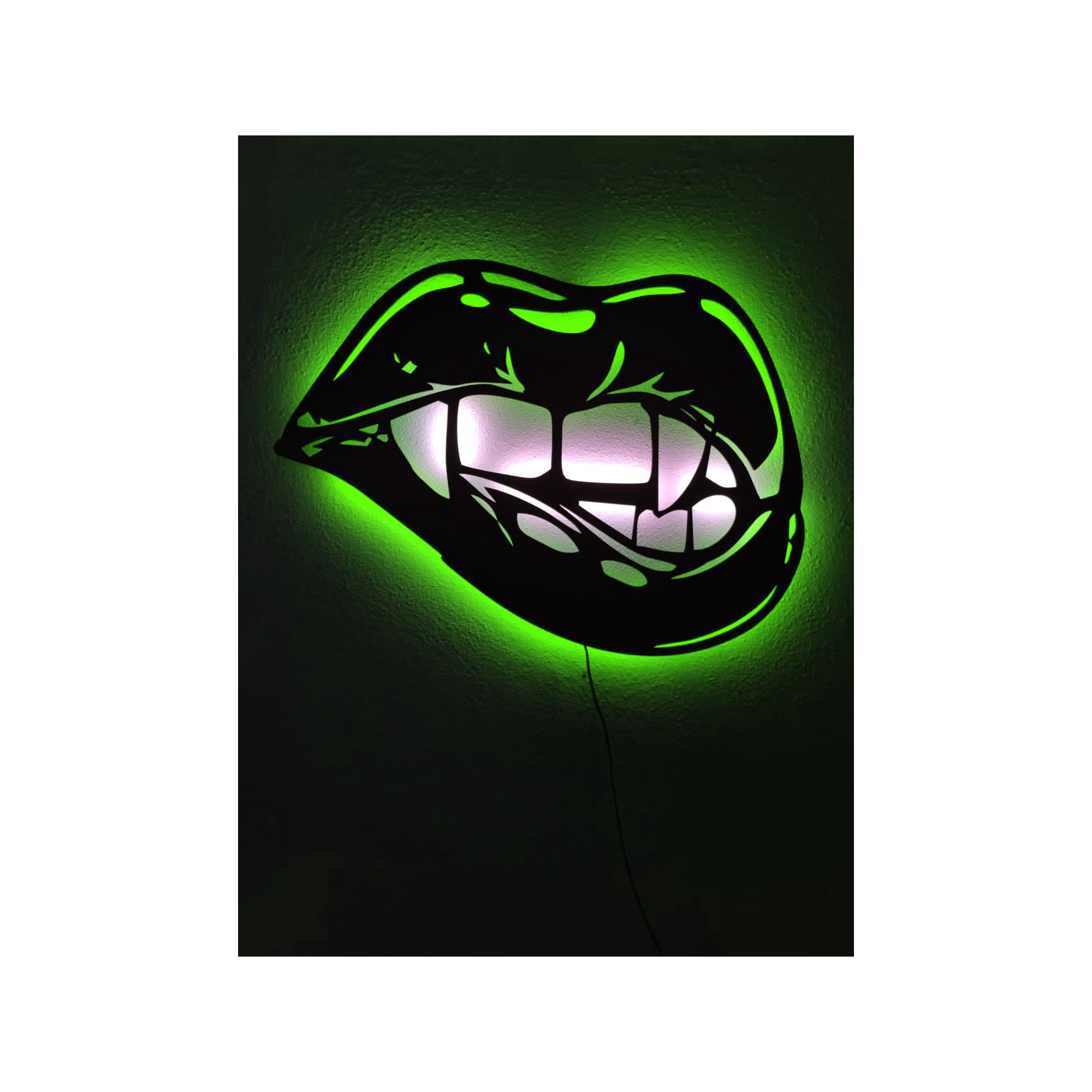 Lips LED Wall Art Lips Wall Decor Lip Wall Art Cool Wall Etsy