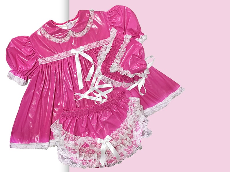 Pink PVC Dress ABDL Girl Boy Suit Adult Baby Pinafore Dress Etsy UK