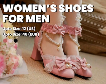 Femboy Shoes, Crossdresser Shoes, Sissy Shoes, Transgender Shoes, High Heel Mary Jane Style Footwear, Women's Shoes For Men, LGBTQ Maid