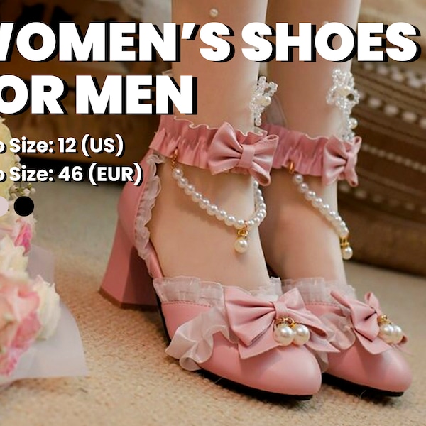 Femboy Shoes, Crossdresser Shoes, Sissy Shoes, Transgender Shoes, High Heel Mary Jane Style Footwear, Women's Shoes For Men, LGBTQ Maid