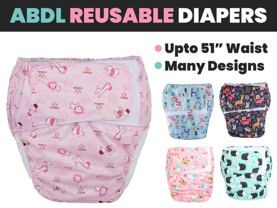 Adult Diaper ABDL, Reusable Cloth Diaper With ABDL Pads Inserts for Agere  Adult Baby DDLG Littles, Cute Animal Prints and Solid Colors -  Sweden