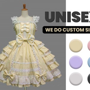 Custom Sweet Lolita Maid Outfit, Plus Size Kawaii Sissy ABDL Girl Pinafore Dress, Made To Measure Victorian Style, For Men And Women