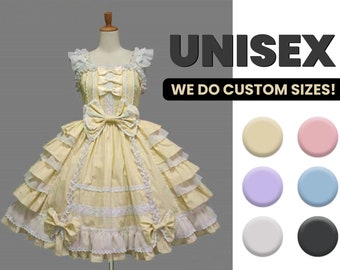 Custom Sweet Lolita Maid Outfit, Plus Size Kawaii Sissy ABDL Girl Pinafore Dress, Made To Measure Victorian Style, For Men And Women