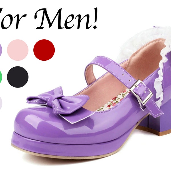 Zapatos Femboy Crossdresser Sissy, calzado estilo Mary Jane de tacón alto para hombres, zapatos de mujer cómodos y transitables para hombres