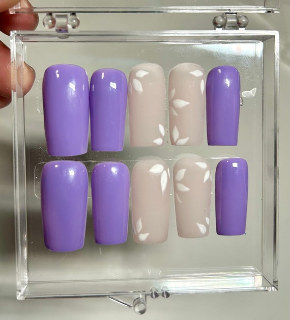 spring acrylic nails square
