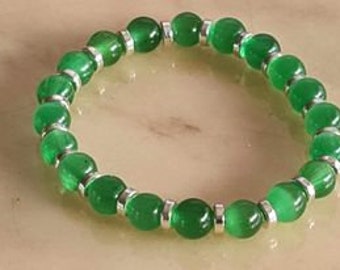 Pulsera elástica de cuentas de piedra natural