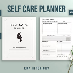 Self-Care Planner 8.5x11 Inches KDP Interiors Template Low Content Book Ready To Upload  Mindfulness Journal Self Care Digital Planner