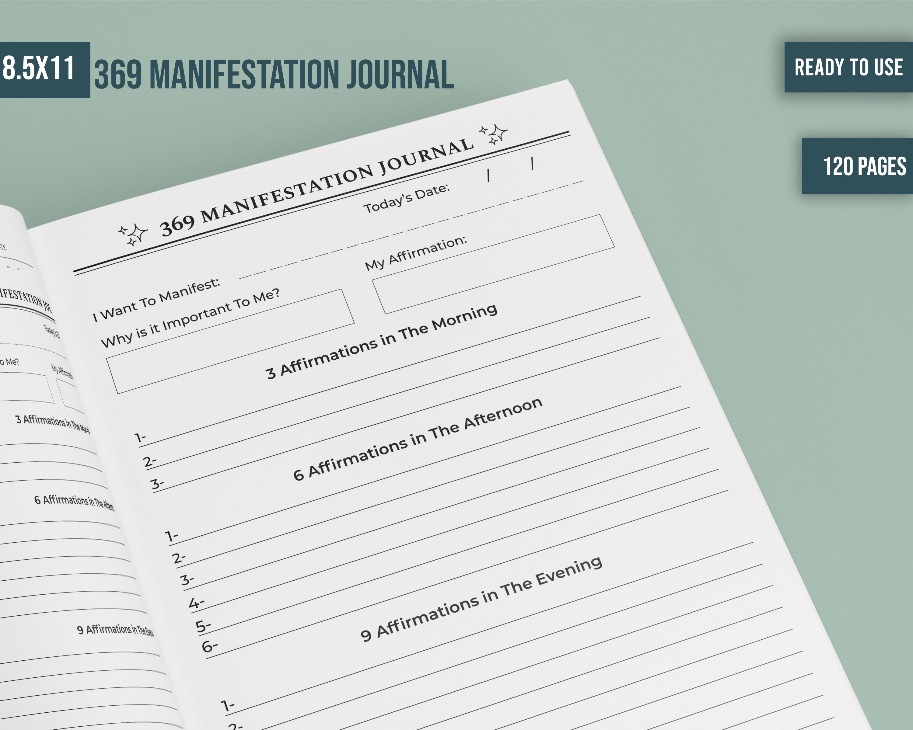 369 Manifestation Journal for Kdp Graphic by KDP Mega Store · Creative  Fabrica