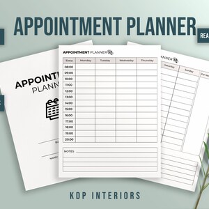 Appointment Planner Printable Template Ready to Upload PDF Commercial ...