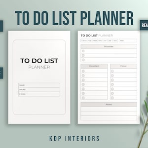 Peut inclure: Un planificateur de liste de tâches imprimable en noir et blanc avec 120 pages. Le planificateur comprend des sections pour les priorités, les tâches importantes et les tâches prioritaires. Il comprend également une section pour les notes.