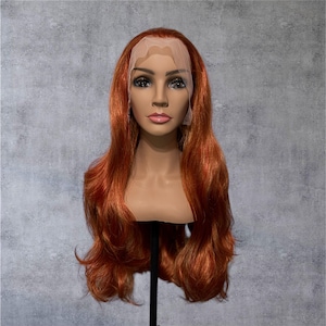 Long Red Wig, Fantasy Wig, Cosplay Wig. Lace Front Wig, Fairy Wig, Mermaid Wig, Synthetic Wig, Viking Wig,