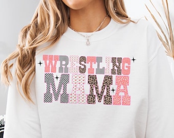 Wrestling Mom Sweatshirt, Wrestler Mom Sweatshirt, Sweatshirt for Wrestling Mom, Gift for Wrestling Mama, Wrestling Social Club Hoodie
