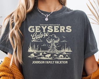 Personalized Comfort Colors Yellowstone Park Family Matching Shirts for Vacation, Family Vacation