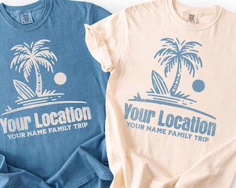 Personalized Comfort Colors Matching Family Vacation Tees, Beach Vacation Shirts, Florida Trip tshirt