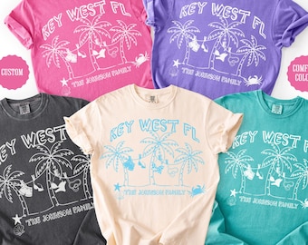 Personalized Comfort Colors Matching Family Vacation Tees, Beach Vacation Shirts, Florida Trip tshirt