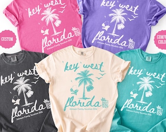 Personalized Comfort Colors Matching Family Vacation Tees, Beach Vacation Shirts, Florida Trip tshirt