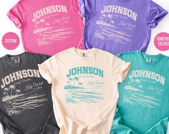 Personalized Comfort Colors Matching Family Vacation Tees, Beach Vacation Shirts, Florida Trip tshirt