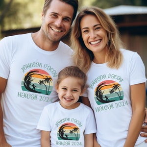Personalized Family Beach Vacation Shirts, Hawaii 2024 Vacation Shirt, Custom Hawaii 2024 Shirts, Hawaii Vacation Outfit, Hawaii Vacay,