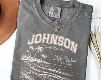 Personalized Comfort Colors Matching Family Vacation Tees, Beach Vacation Shirts, Florida Vacation tshirt