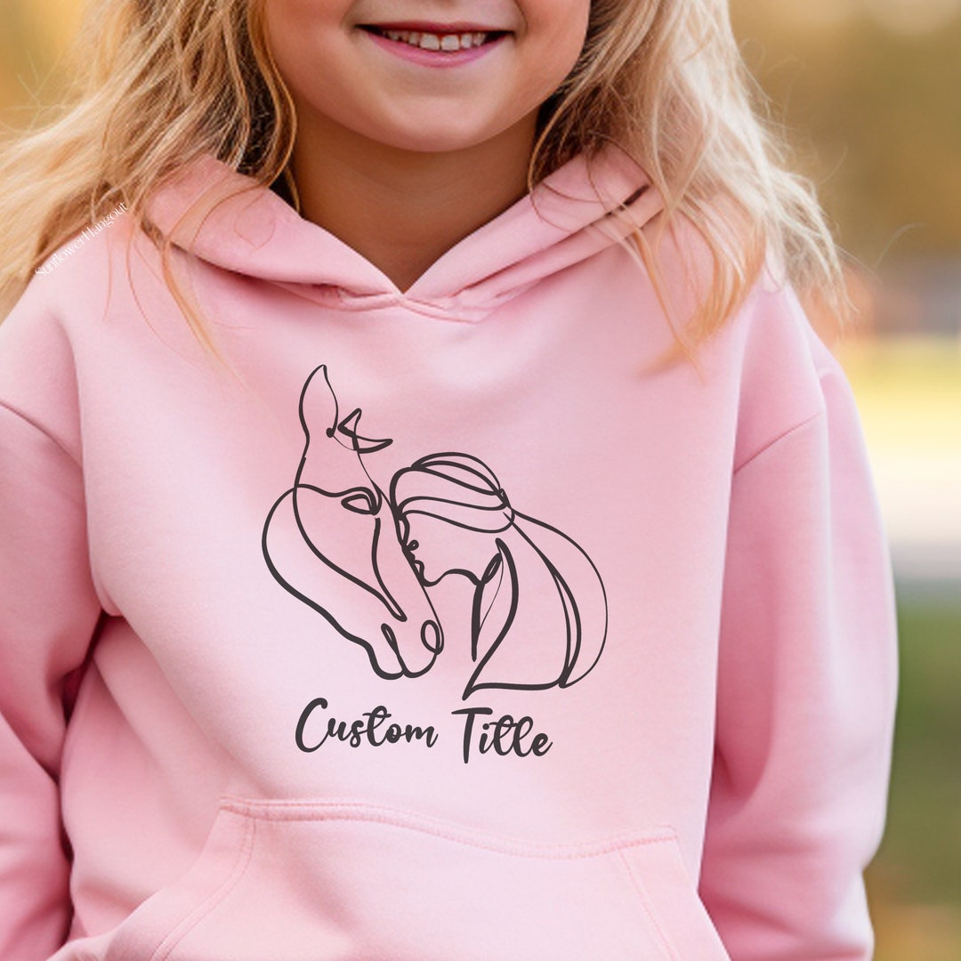 Personalized Horse Girl Hoodie, Custom Shirt for Horse Lover, Horse
