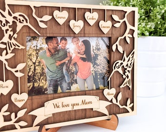 Mom Picture Frame, Engraved Photo Frame, Mothers Day Gift from Son, Mothers Day Gift From Daughter, Personalized Gift Ideas for Grandma